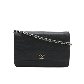 Chanel Wallet On Chain Black Leather Shoulder Bag