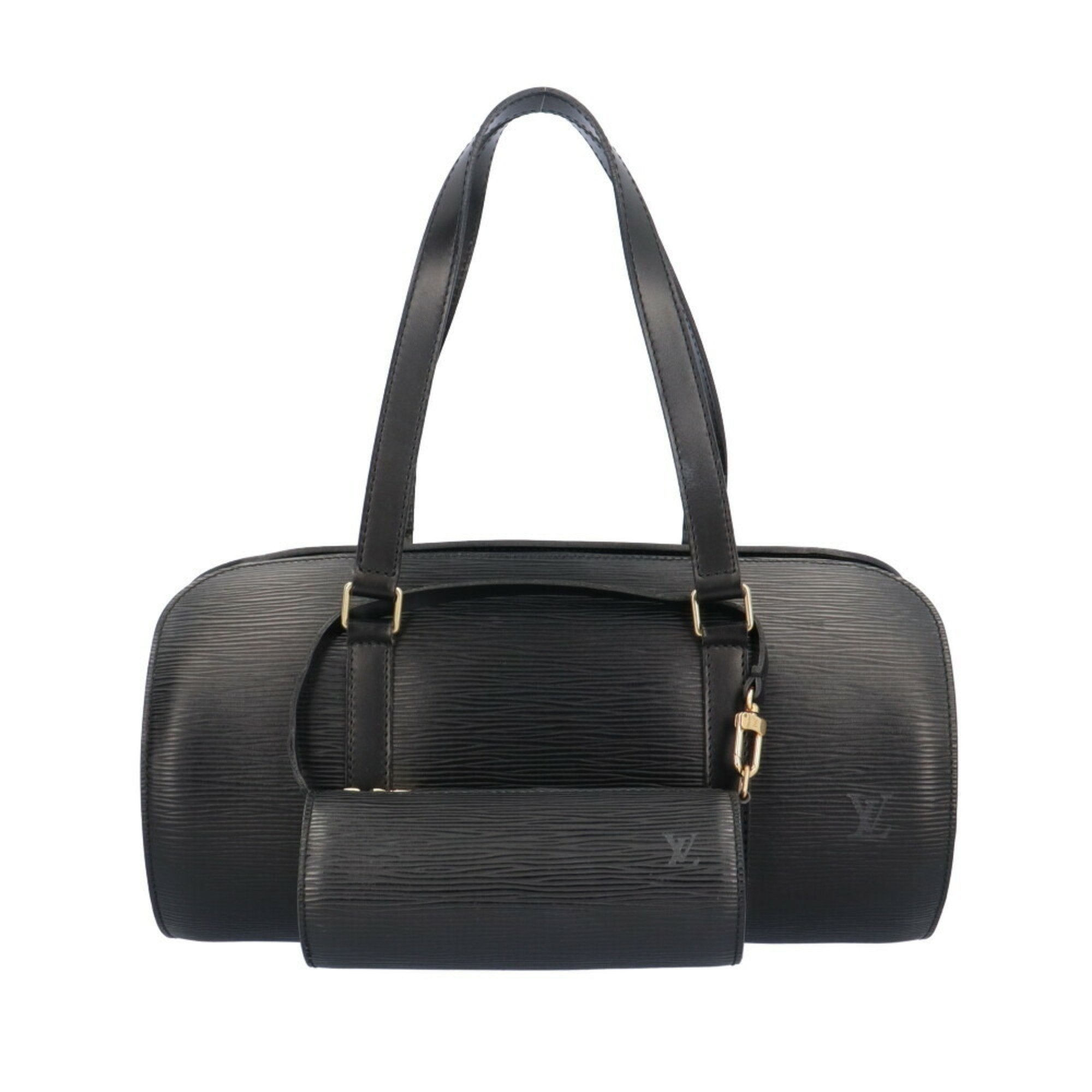 Louis Vuitton Soufflot Black Leather Handbag 