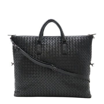 Bottega Veneta Intrecciato Black Pony-Style Calfskin Tote Bag