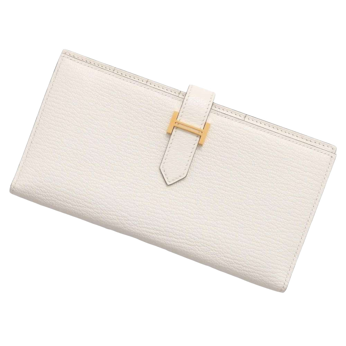 Hermès Béarn White Leather Wallet 