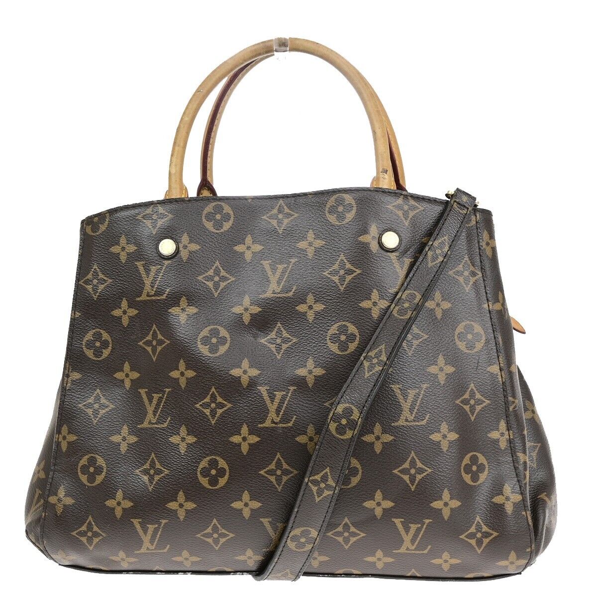 Louis Vuitton Montaigne Brown Canvas Shoulder Bag