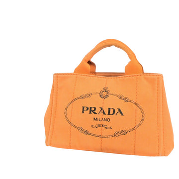 Prada Canapa Orange Canvas Handbag 