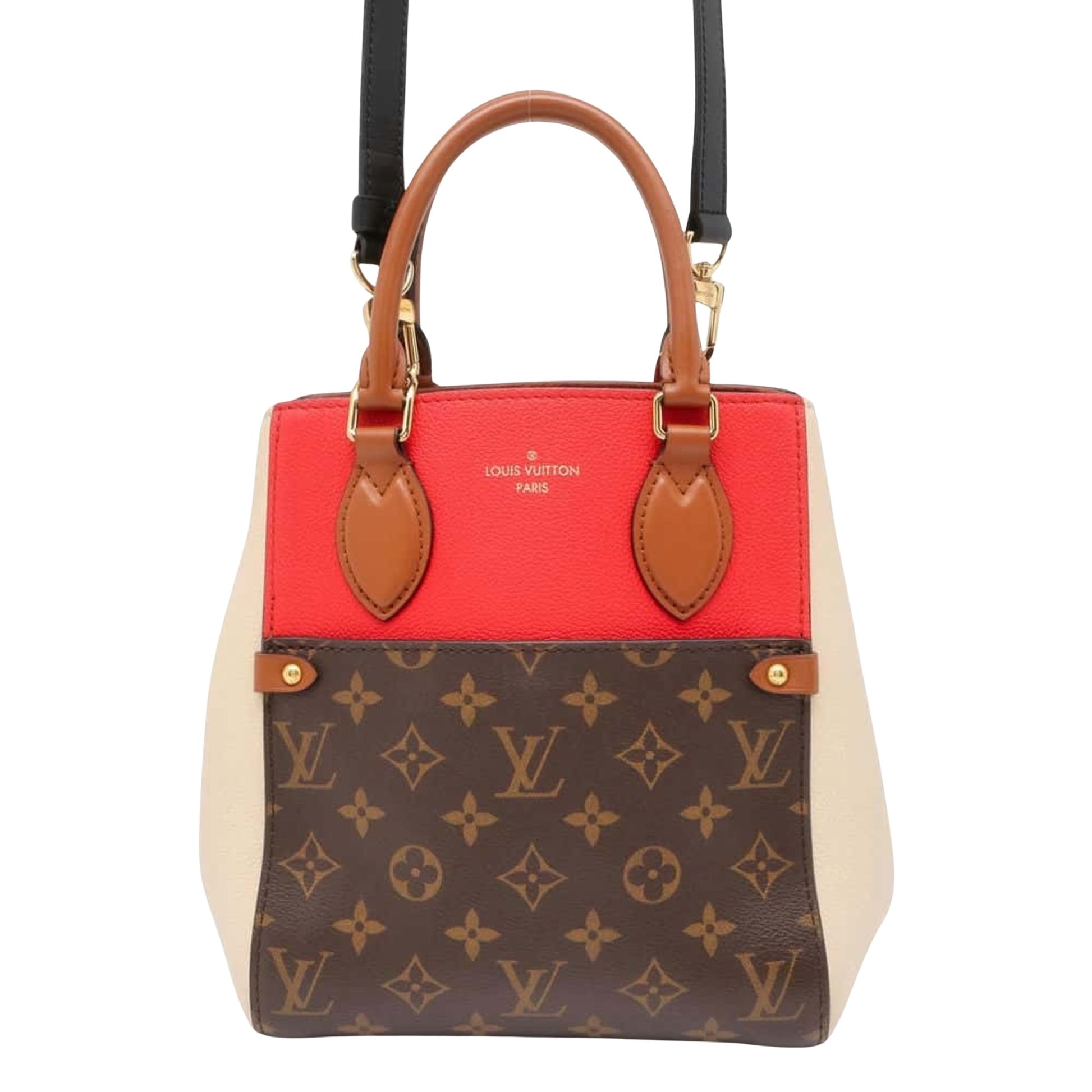 Louis Vuitton Fold PM Brown Leather Tote Bag