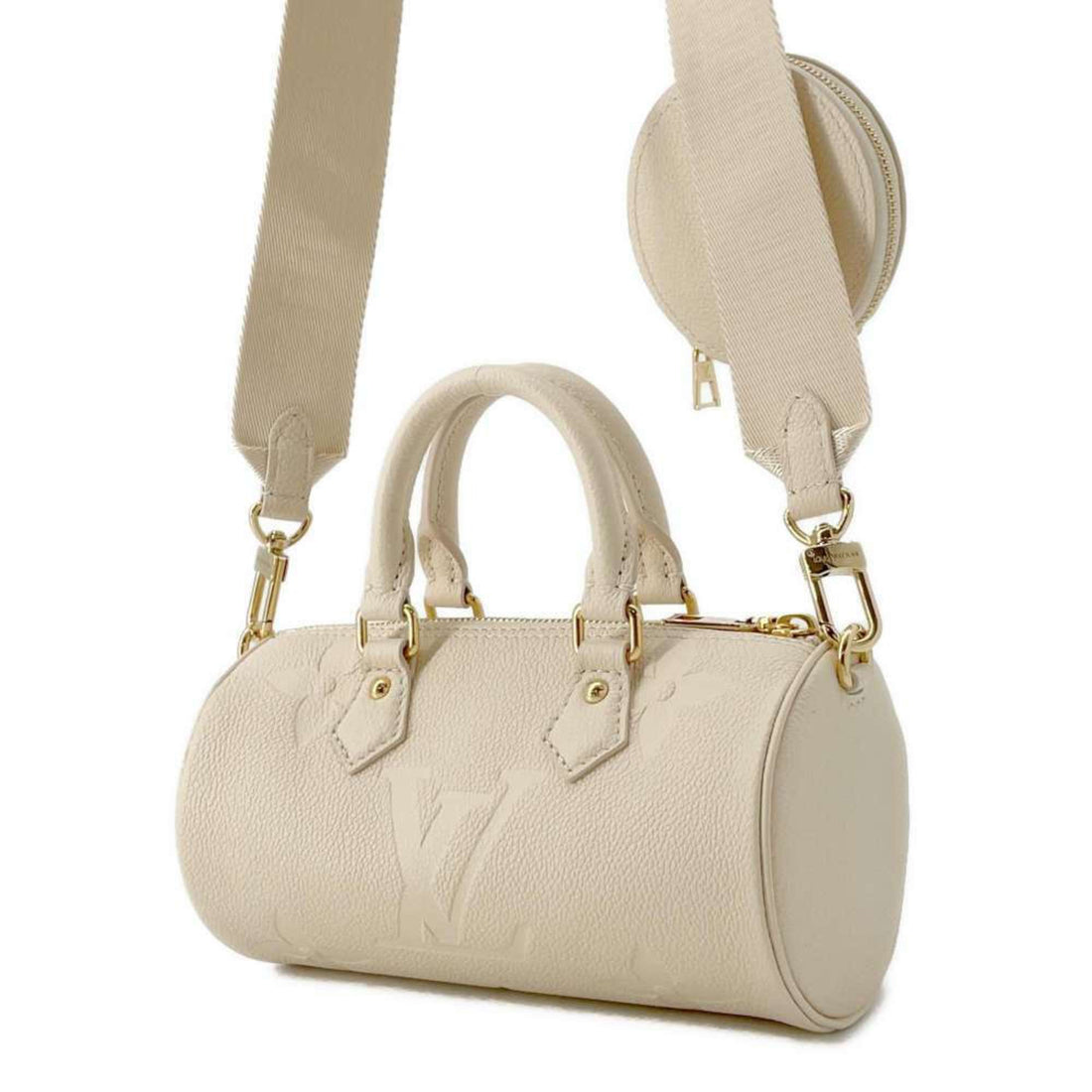 Louis Vuitton Papillon Beige Leather Handbag 