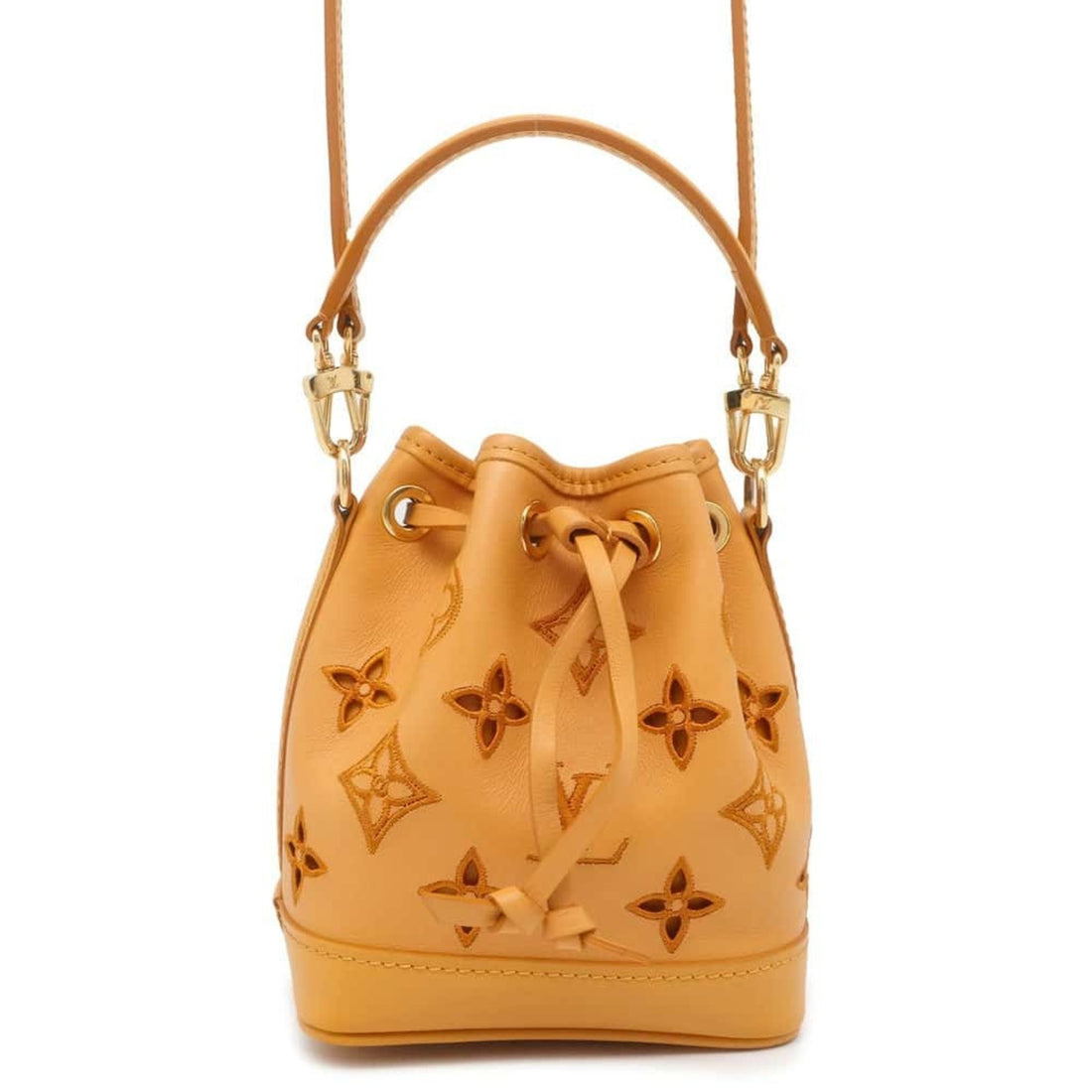 Louis Vuitton Nano noé Yellow Leather Handbag 