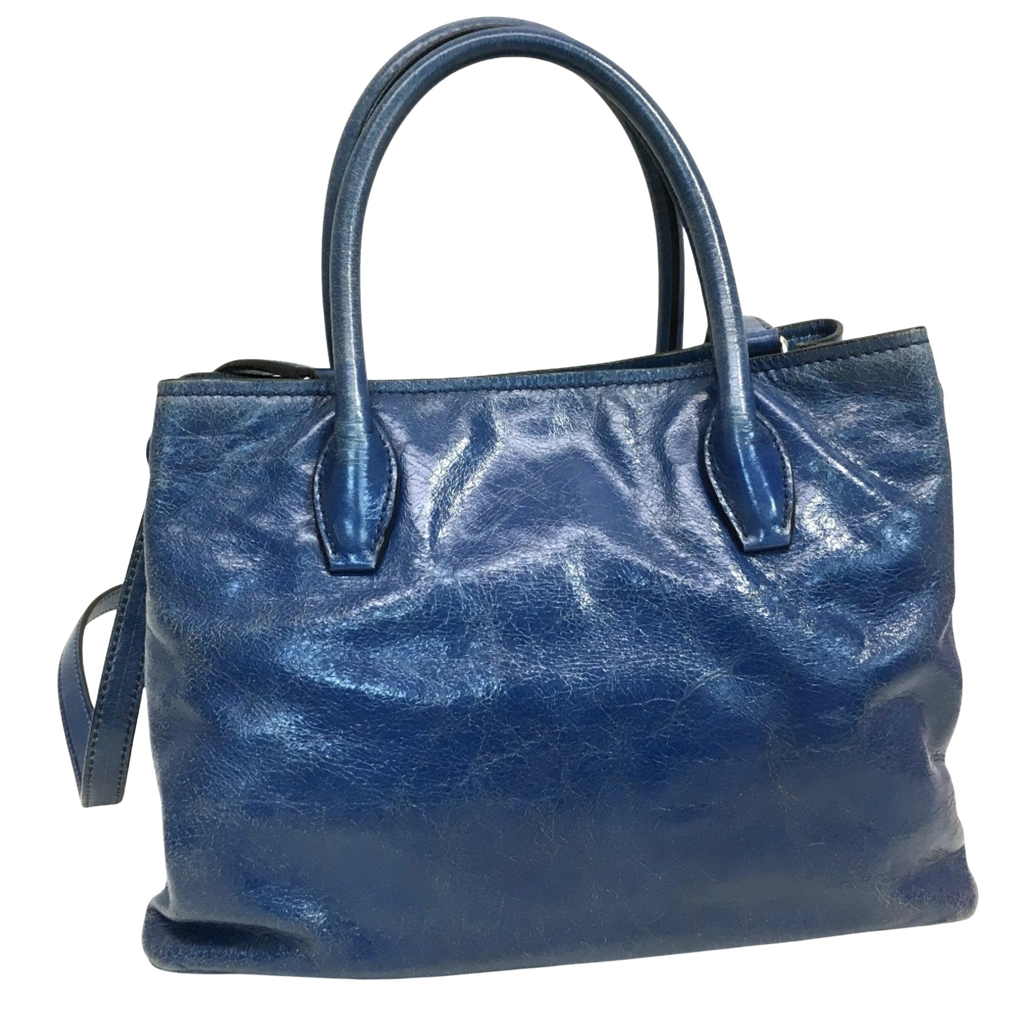 Miu Miu -- Blue Leather Handbag 