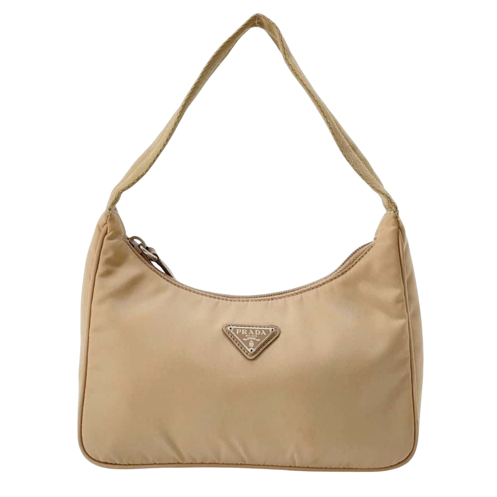 Prada Re-Nylon Beige Synthetic Handbag 