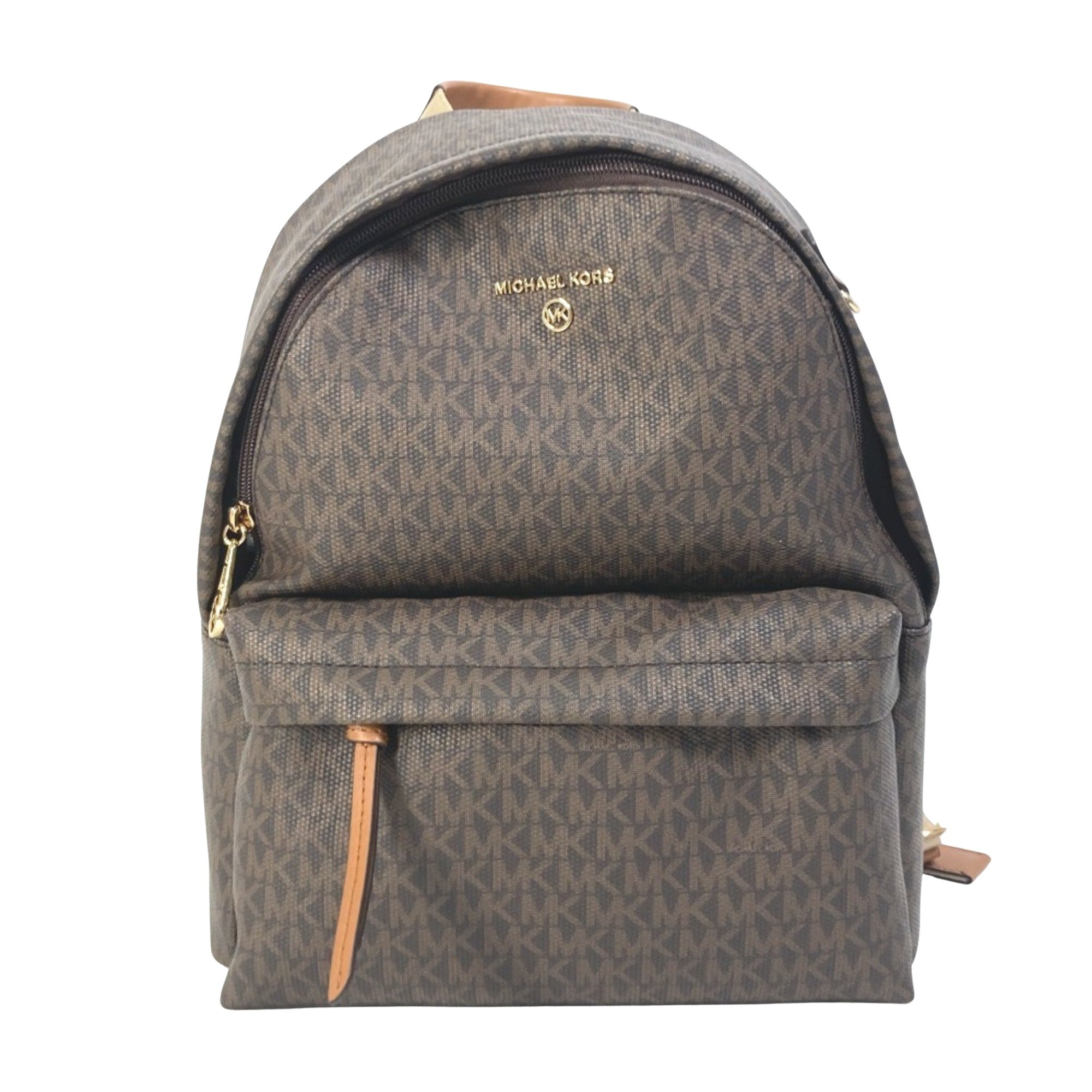 Michael Kors Slater Brown Canvas Backpack Bag