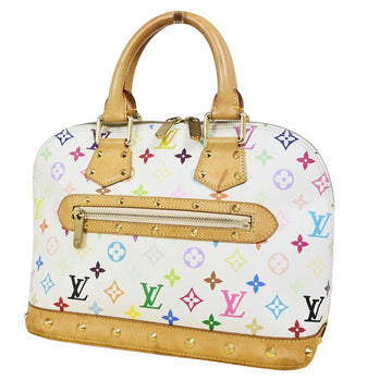 Louis Vuitton Alma White Canvas Handbag 