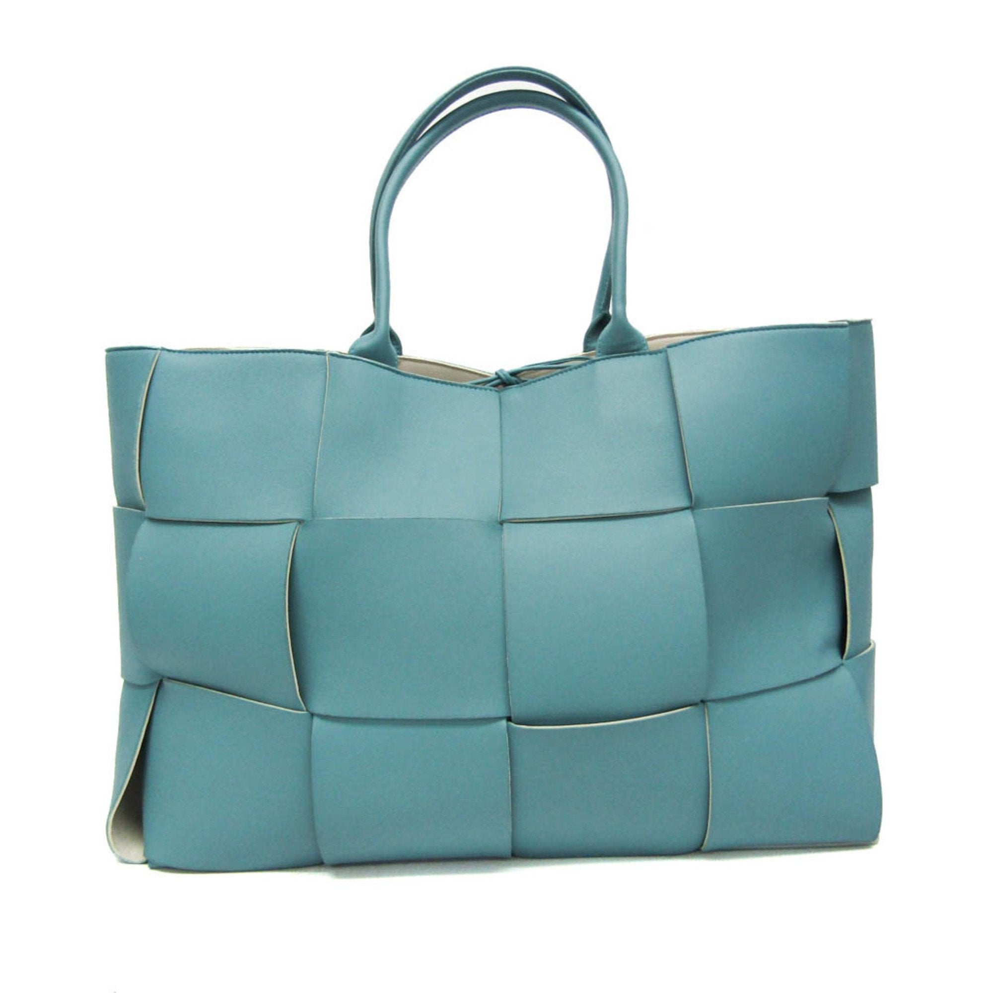 Bottega Veneta Arco Blue Leather Tote Bag