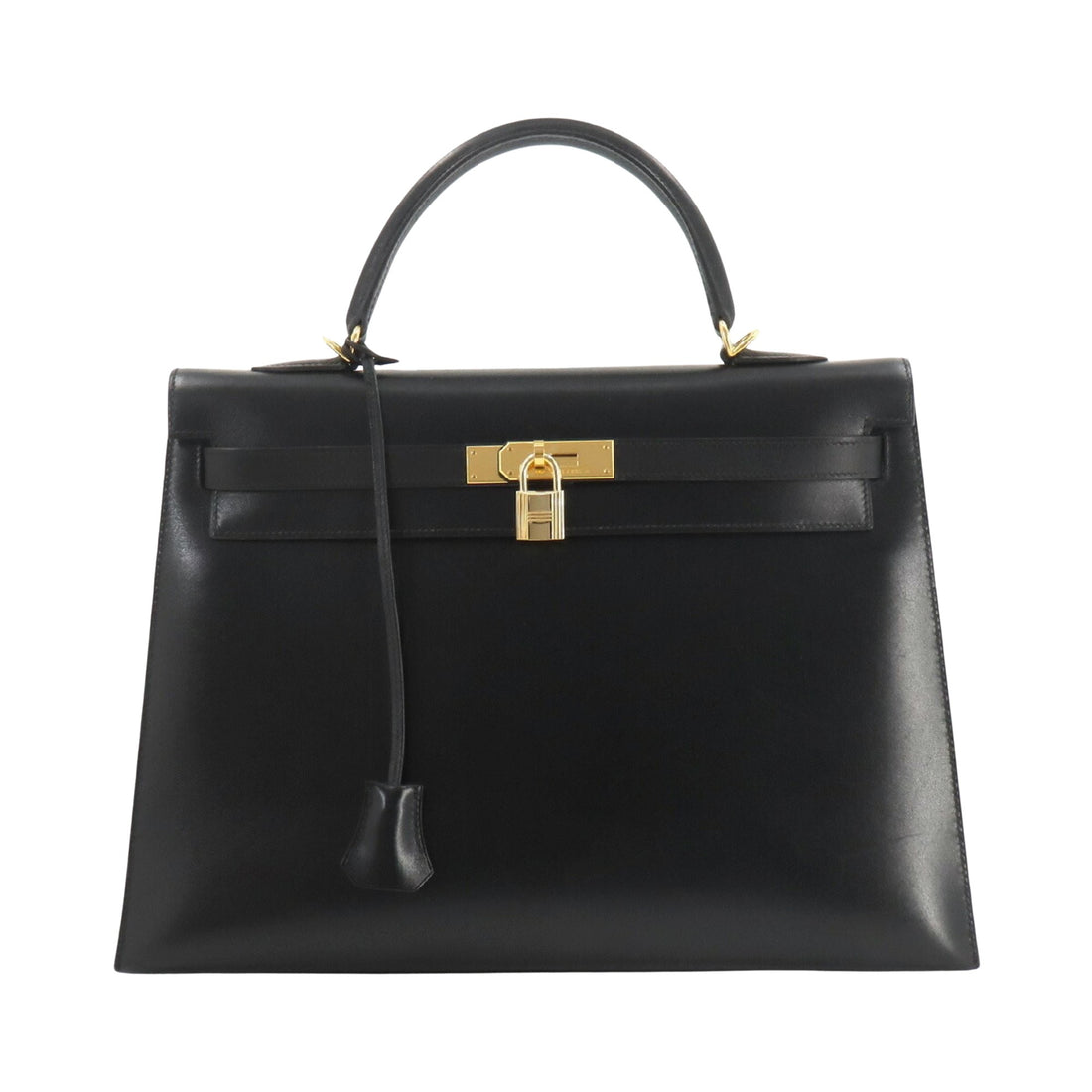 Hermès Kelly 35 Black Leather Handbag 