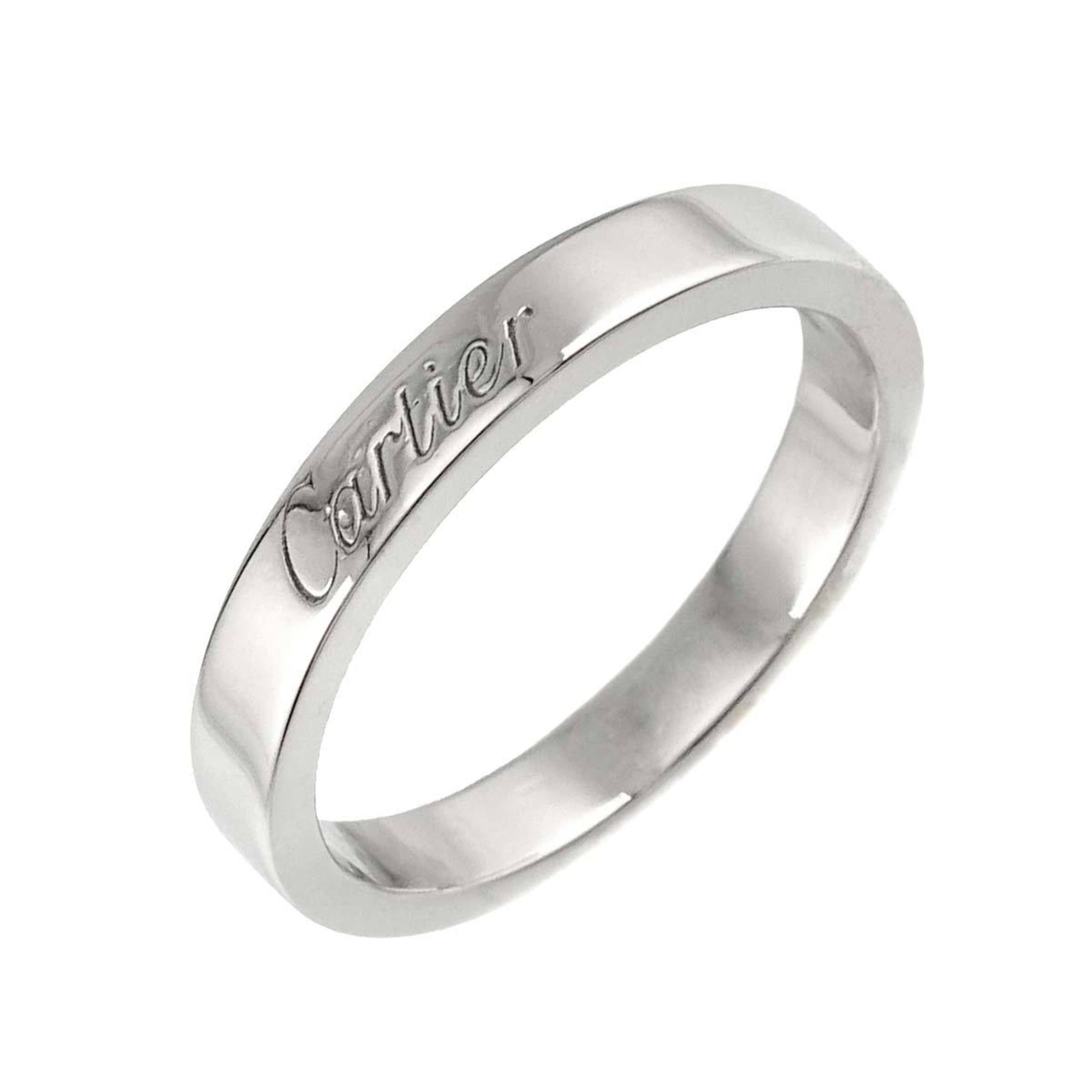 Cartier C de cartier Silver Platinum Ring 