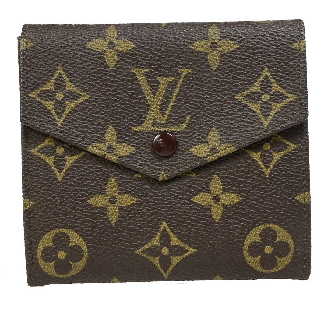 Louis Vuitton Porte-monnaie Brown Canvas Wallet 