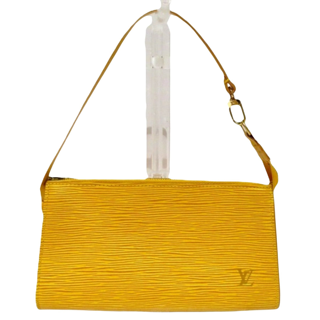 Louis Vuitton Pochette Accessoire Yellow Leather Handbag 