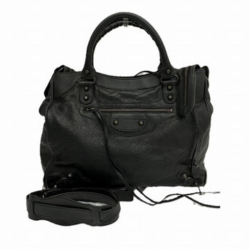 Balenciaga Velo Black Leather Handbag 