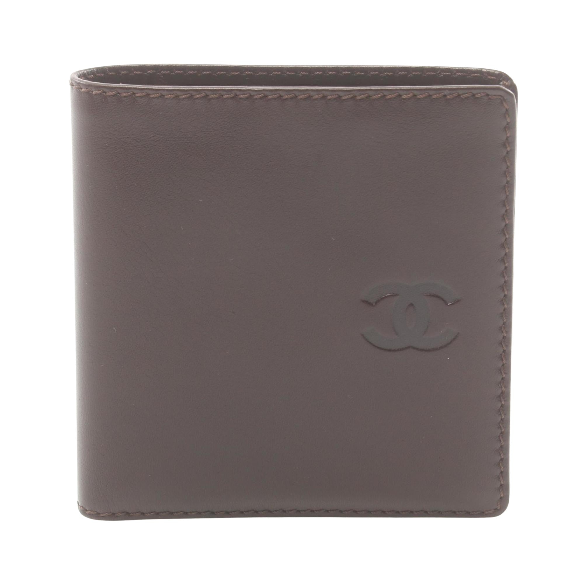 Chanel Coco Mark Brown Leather Wallet 