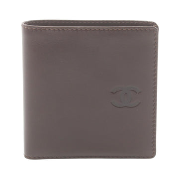 Chanel Coco Mark Brown Leather Wallet 