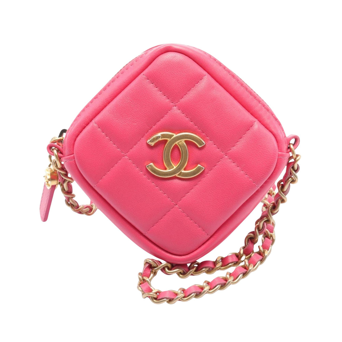 Chanel Quilted Pink Leather Shoulder Bag