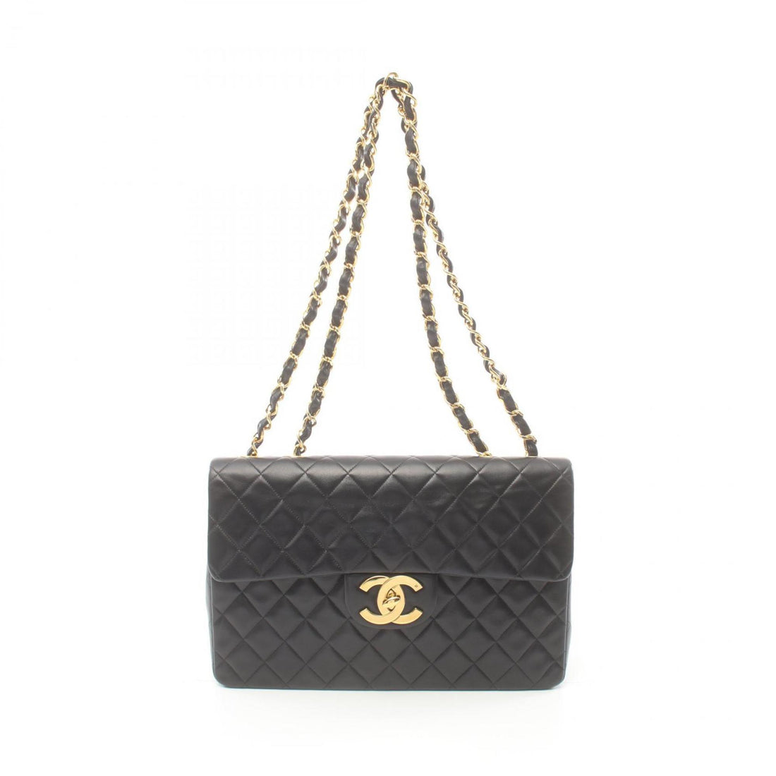 Chanel Jumbo Black Leather Shoulder Bag