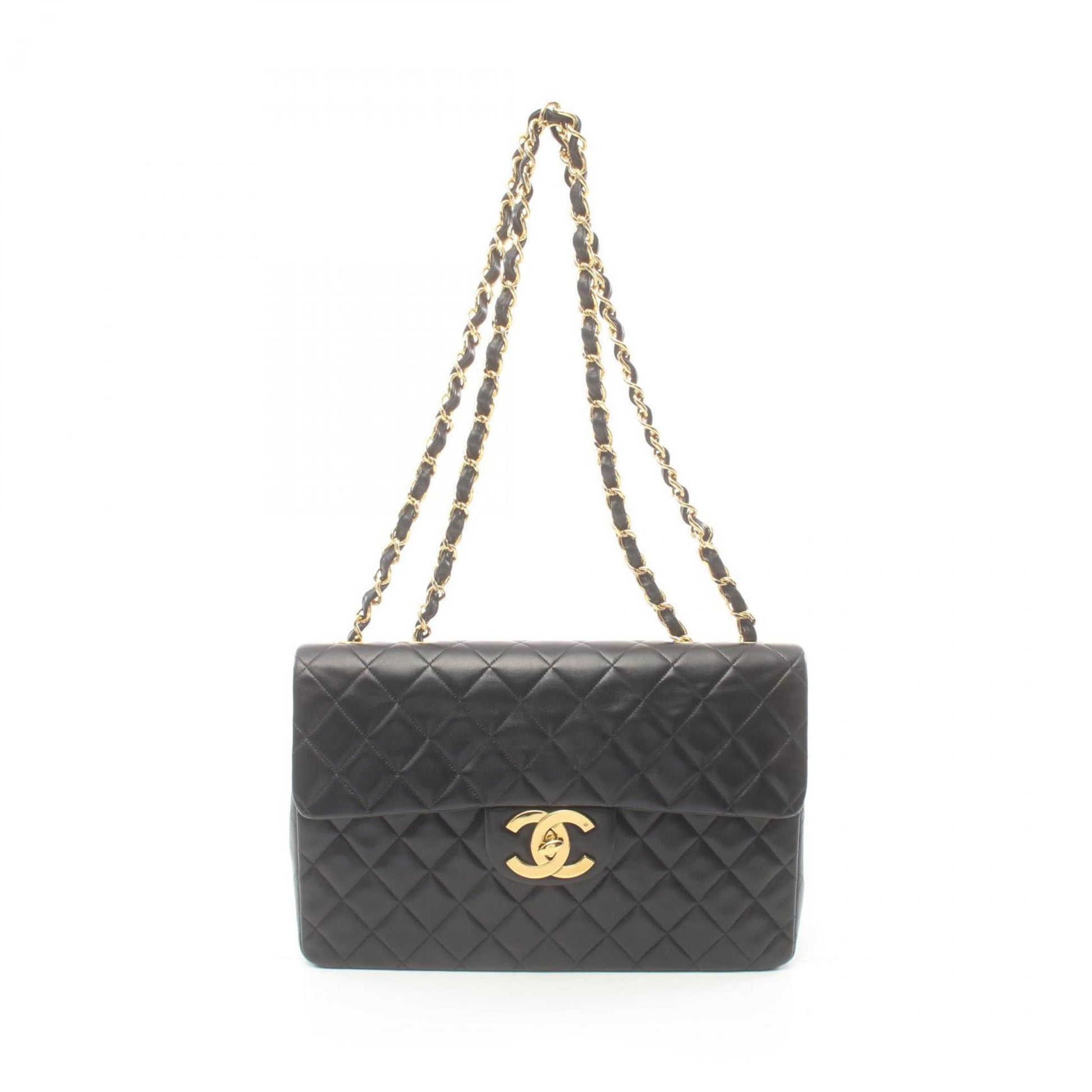 Chanel Jumbo Black Leather Shoulder Bag