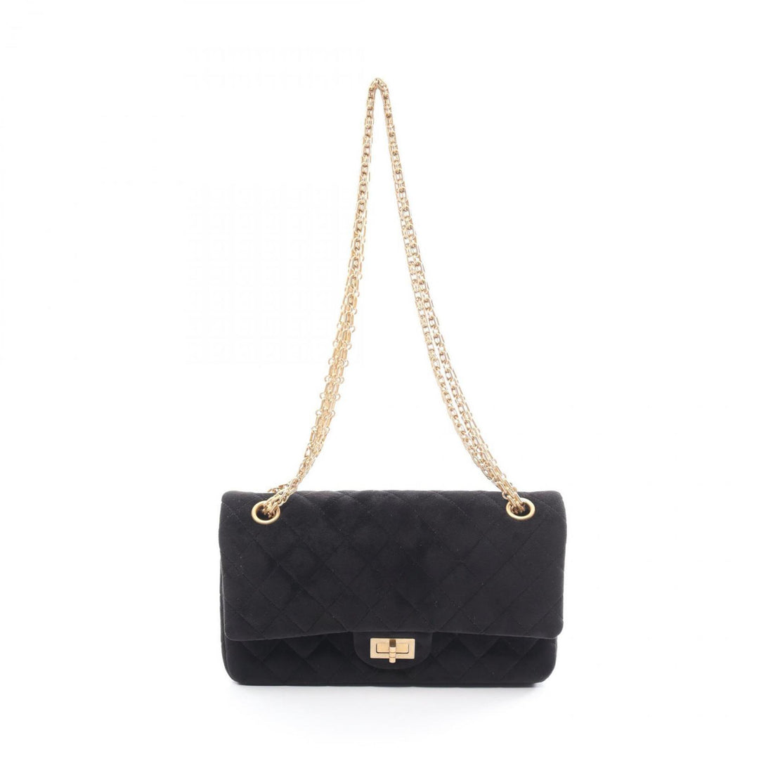 Chanel 2,55 Black Suede Shoulder Bag