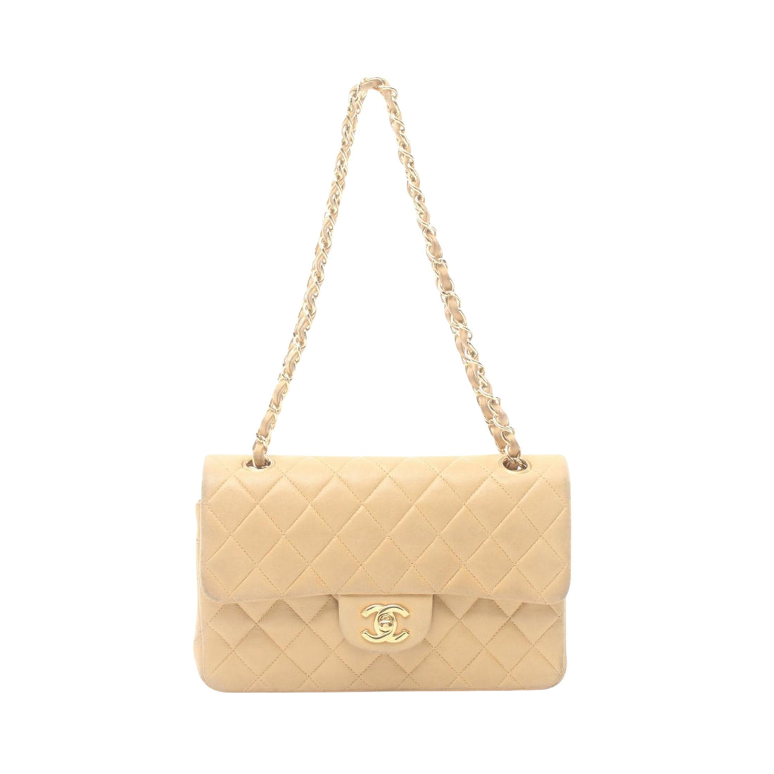 Chanel Timeless 23 Beige Leather Shoulder Bag