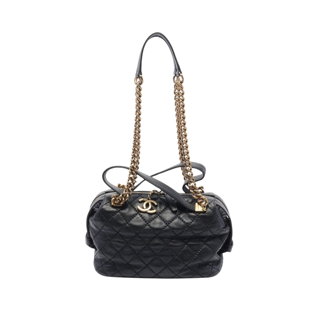 Chanel Ultra Black Leather Shoulder Bag