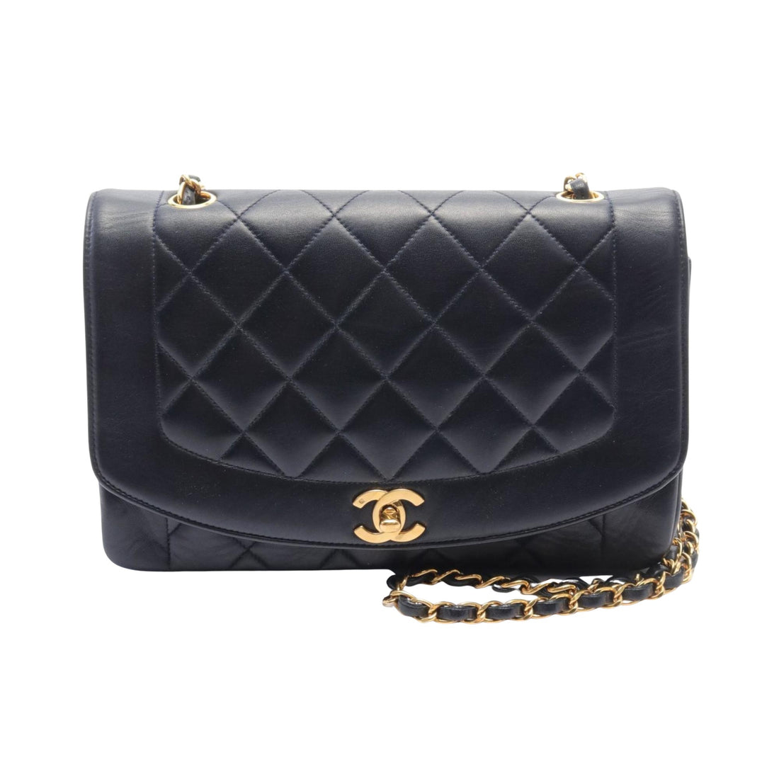 Chanel Diana Black Leather Shoulder Bag