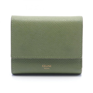 Céline Khaki Leather Wallet 