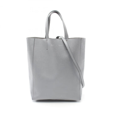 Céline Cabas Vertical Grey Leather Tote Bag