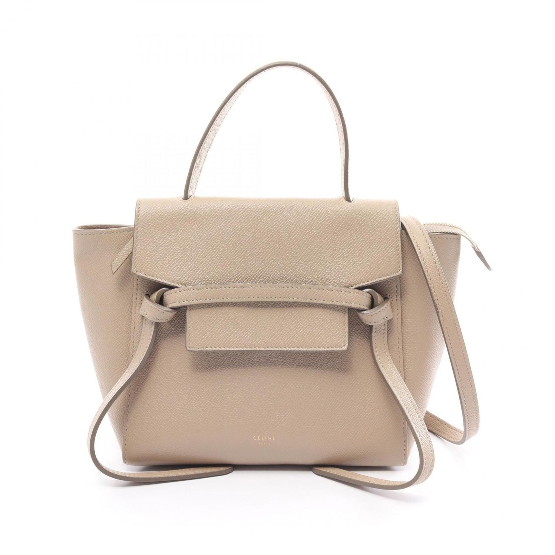 Céline Belt Beige Leather Handbag 