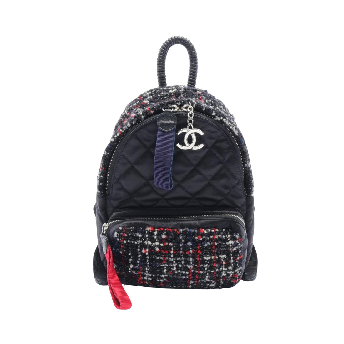 Chanel Matelassé Multicolour Tweed Backpack Bag