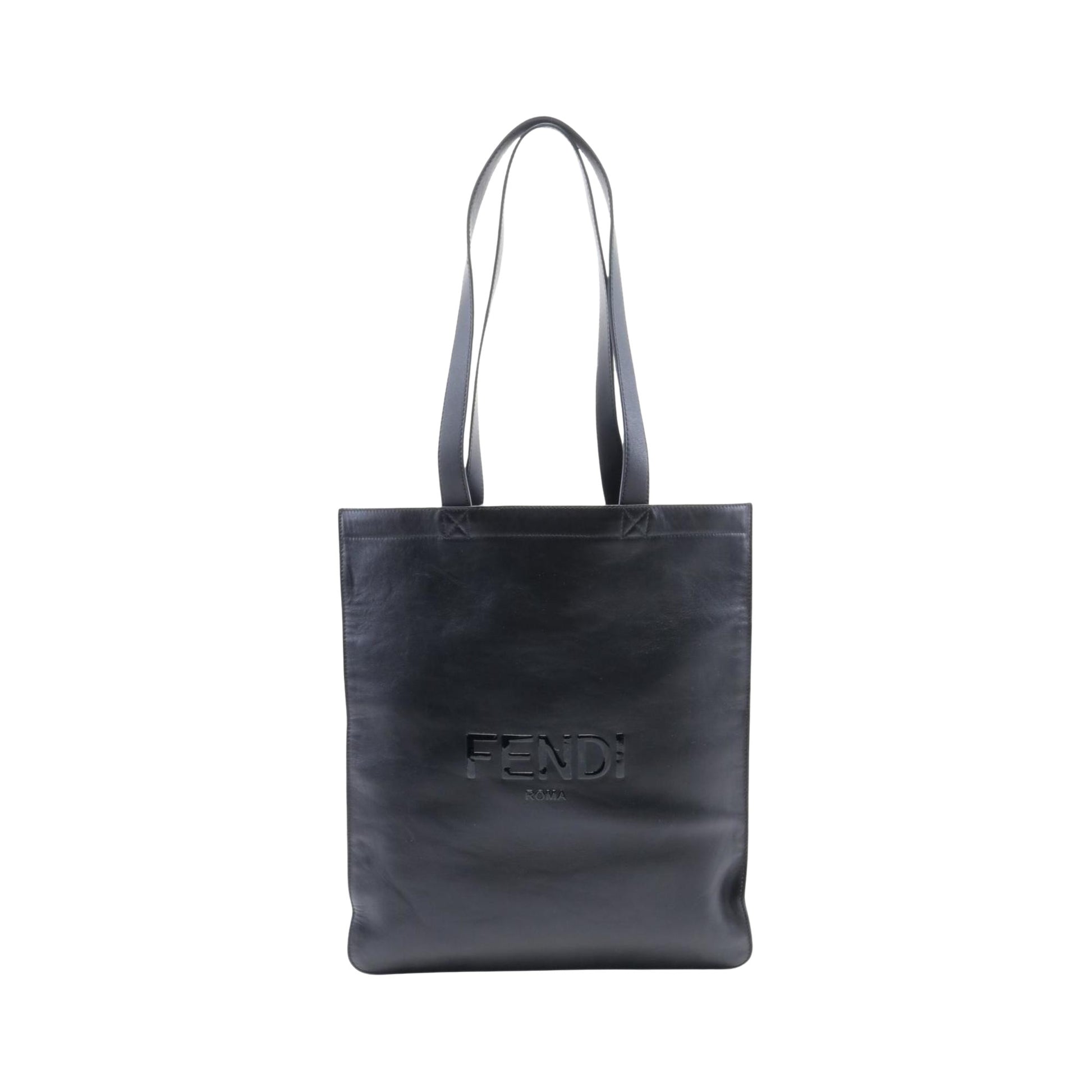 Fendi -- Black Leather Tote Bag