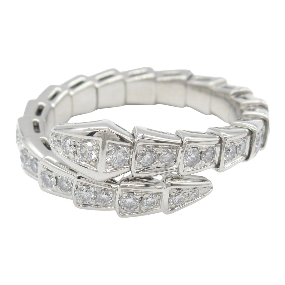 Bulgari Serpenti Beige White Gold Ring 