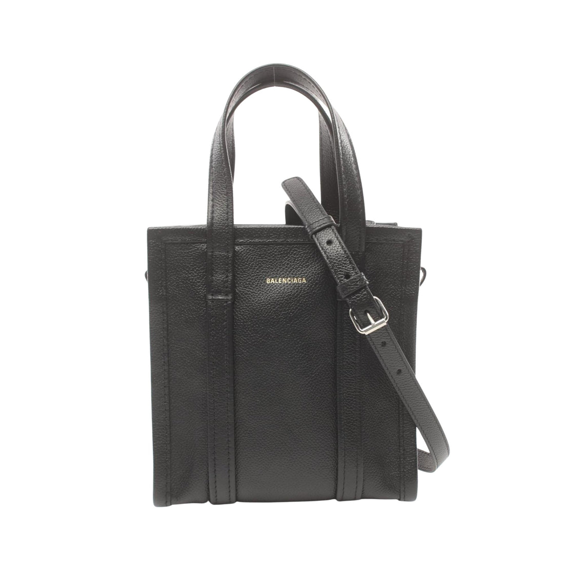 Balenciaga Bazar Black Leather Handbag 