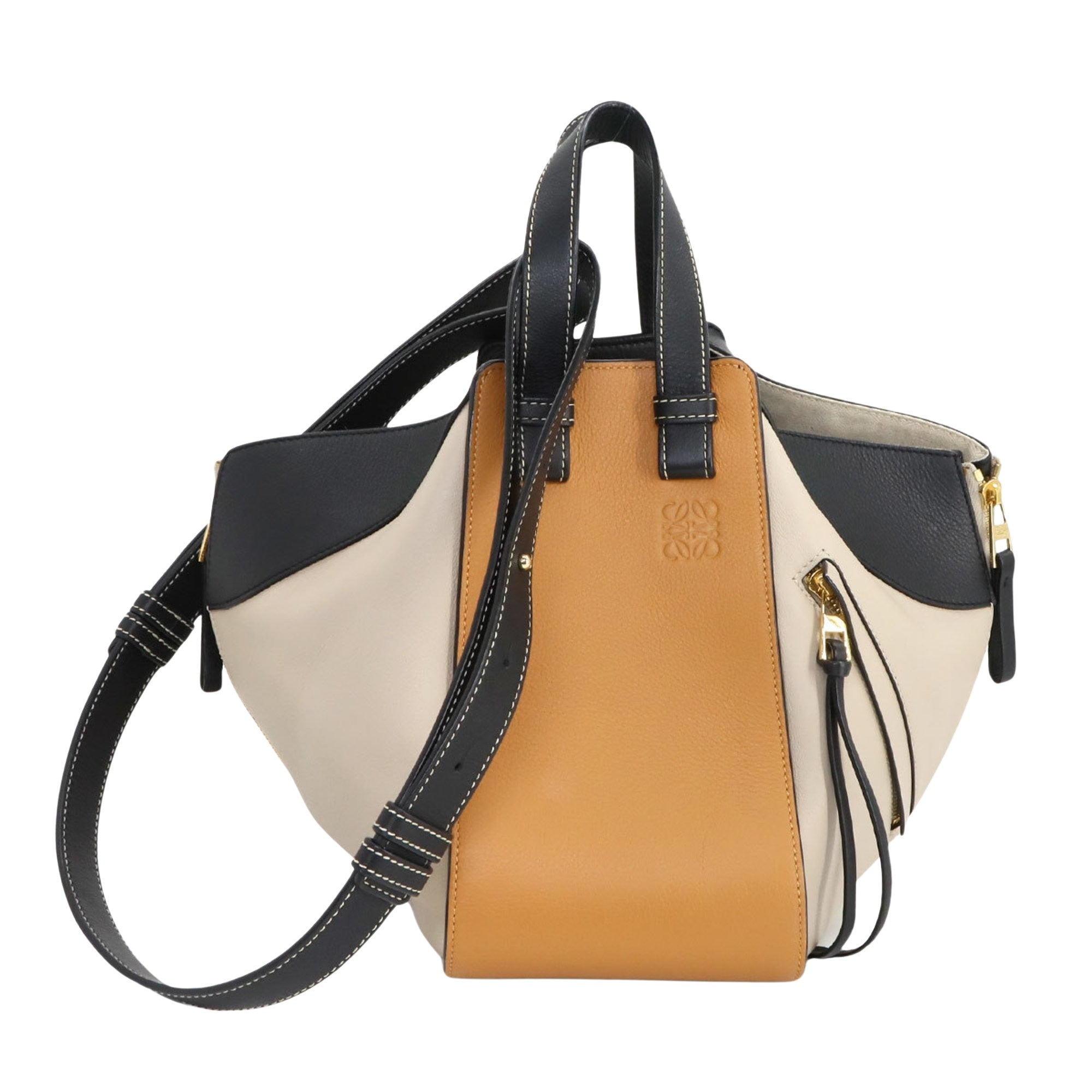 Loewe Hammock Beige Leather Shoulder Bag