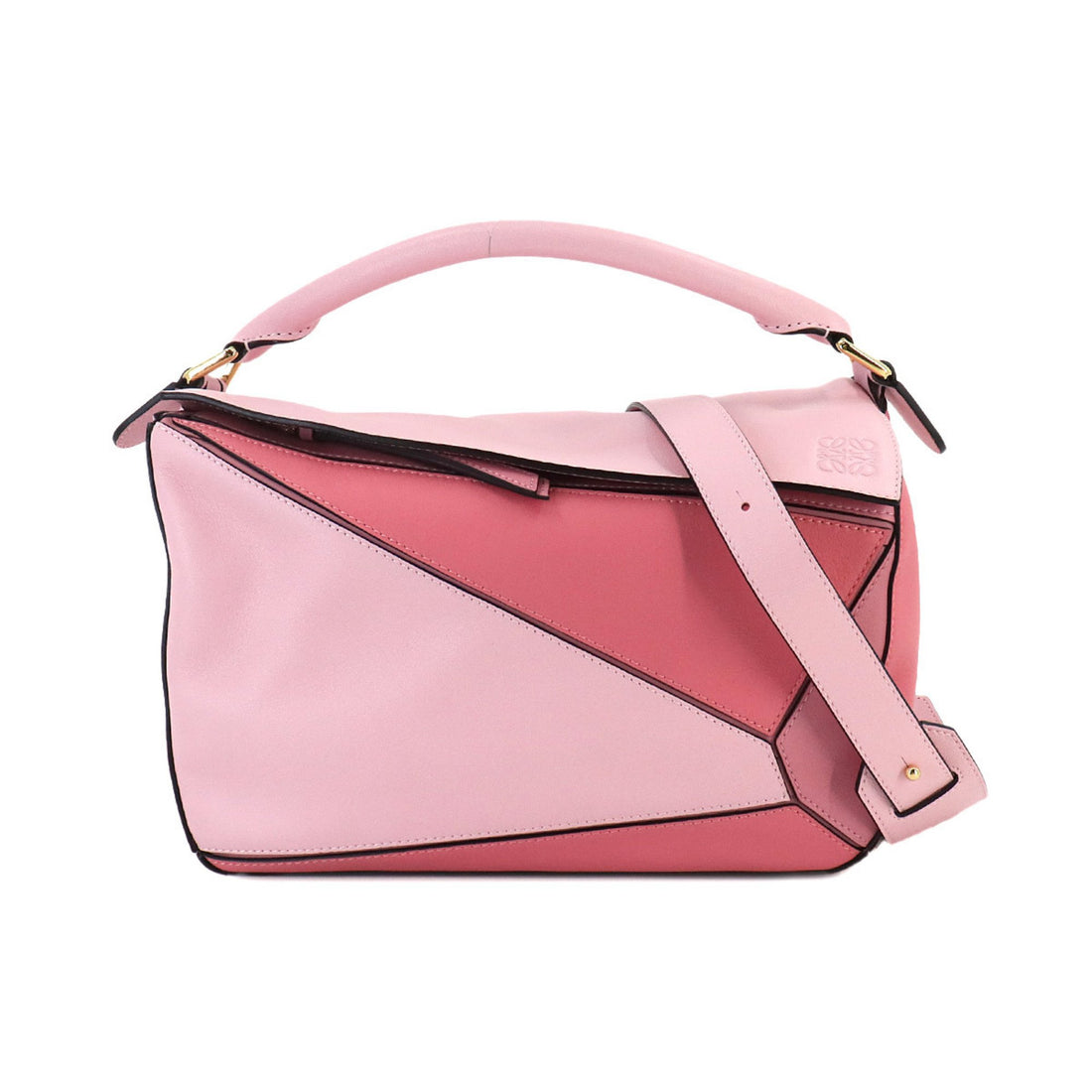 Loewe Puzzle Pink Leather Shoulder Bag