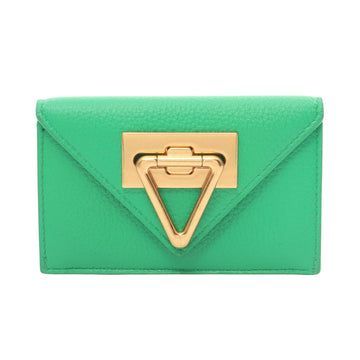 Bottega Veneta Honore Green Leather Wallet 