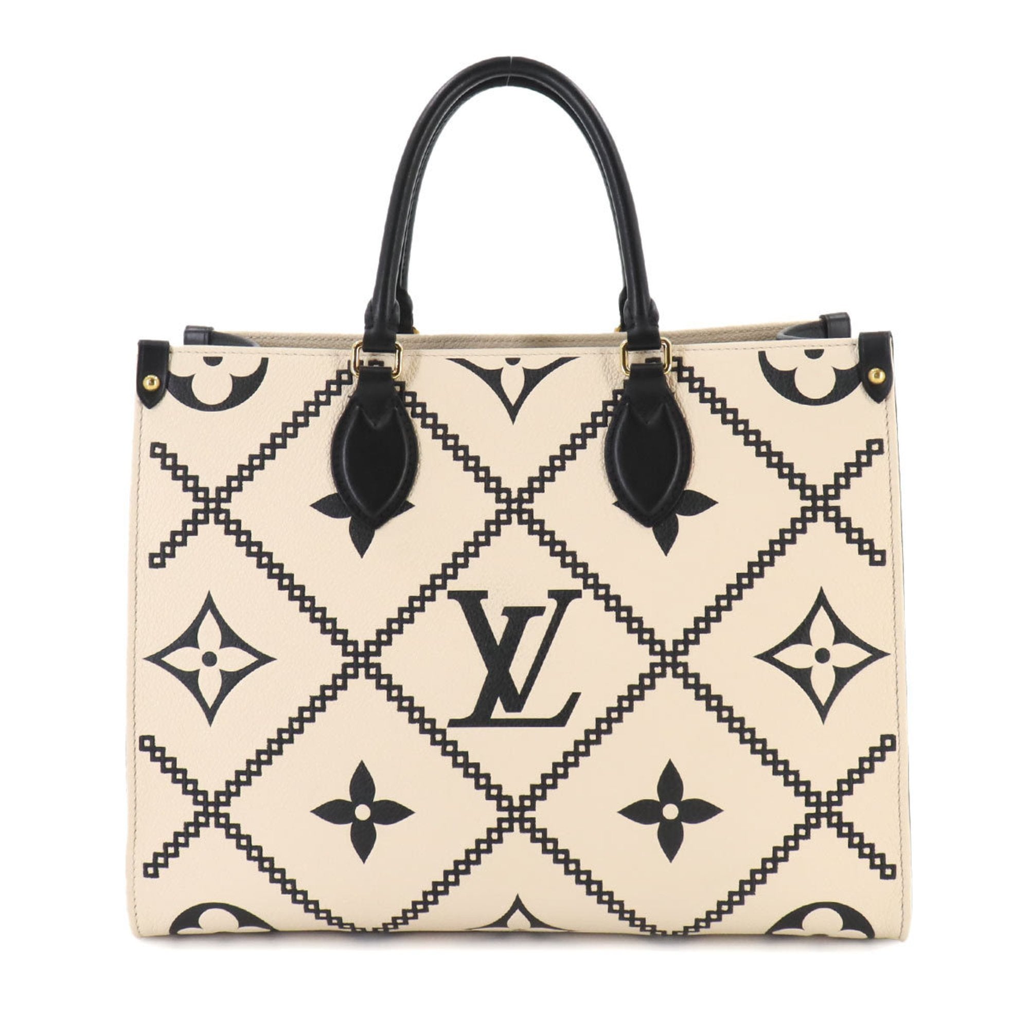 Louis Vuitton Onthego Ecru Leather Shoulder Bag