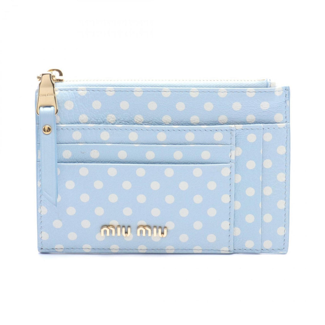 Miu Miu Madras Blue Leather Wallet 