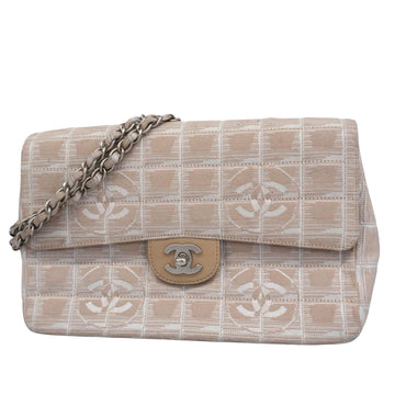 Chanel Travel line Beige Canvas Shoulder Bag