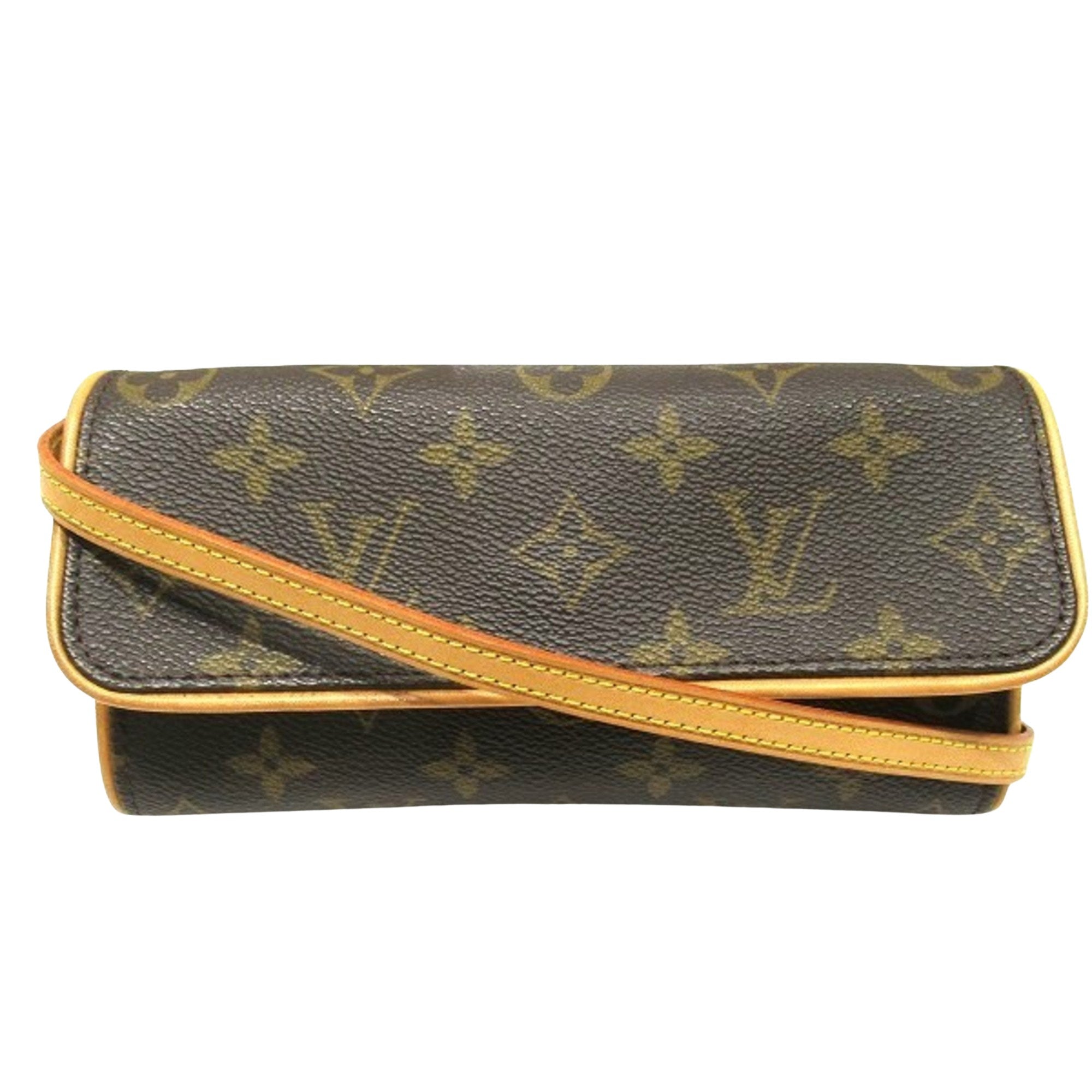 Louis Vuitton Pochette Twin Brown Canvas Shoulder Bag