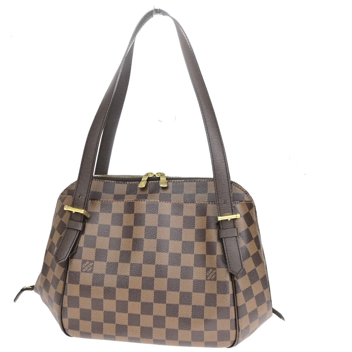 Louis Vuitton Belem MM Brown Canvas Handbag 