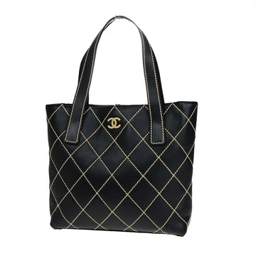 Chanel Wild stitch Black Leather Tote Bag