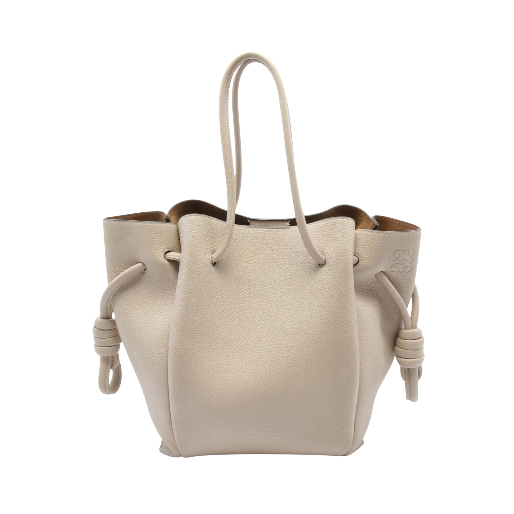 Loewe Flamenco knot Beige Leather Shoulder Bag