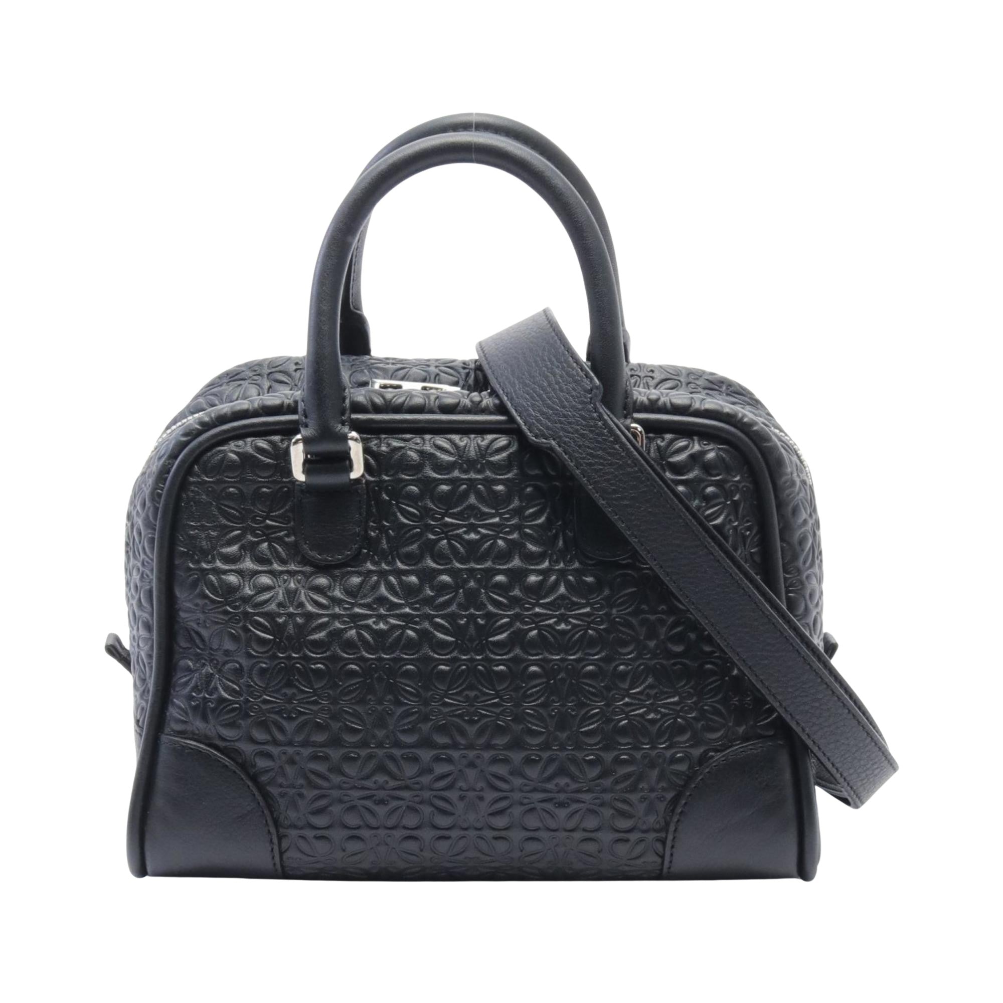 Loewe Amazona 75 Black Leather Handbag 