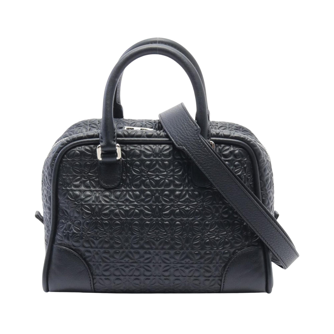 Loewe Amazona 75 Black Leather Handbag 