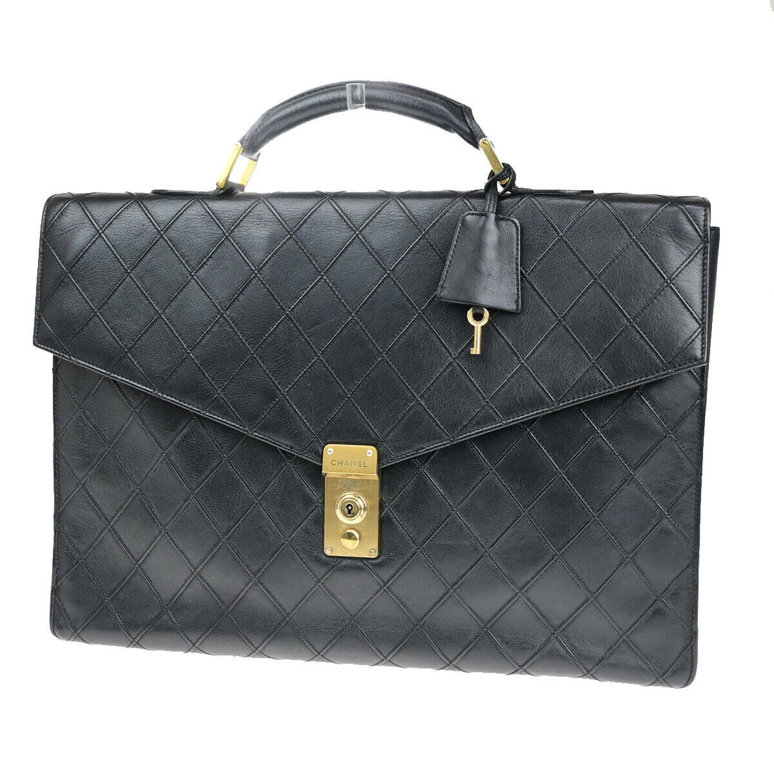 Chanel Bicolore Black Leather Handbag 