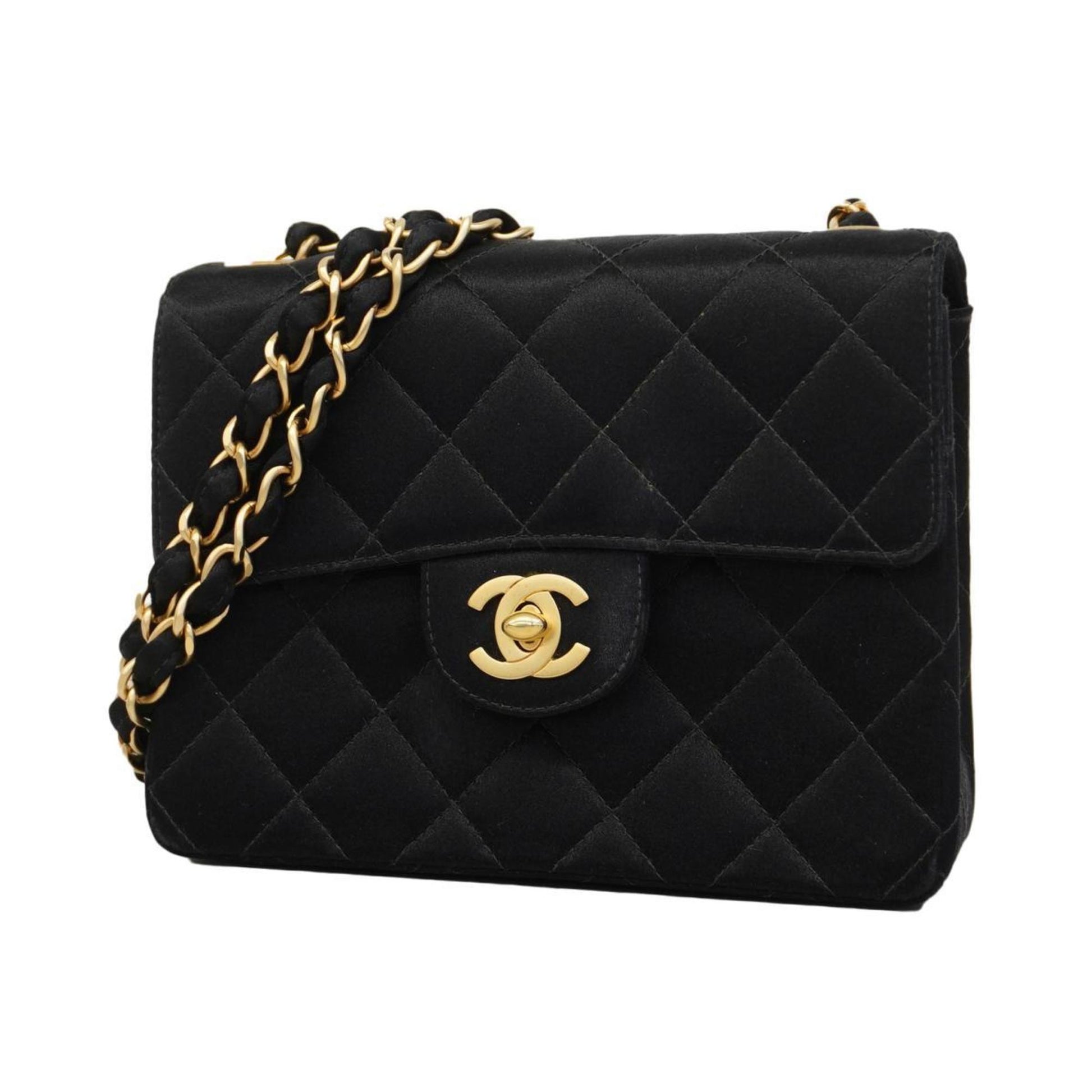 Chanel Timeless Black Cloth Shoulder Bag