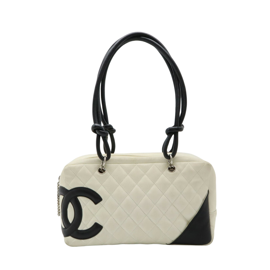 Chanel Cambon White Leather Shoulder Bag